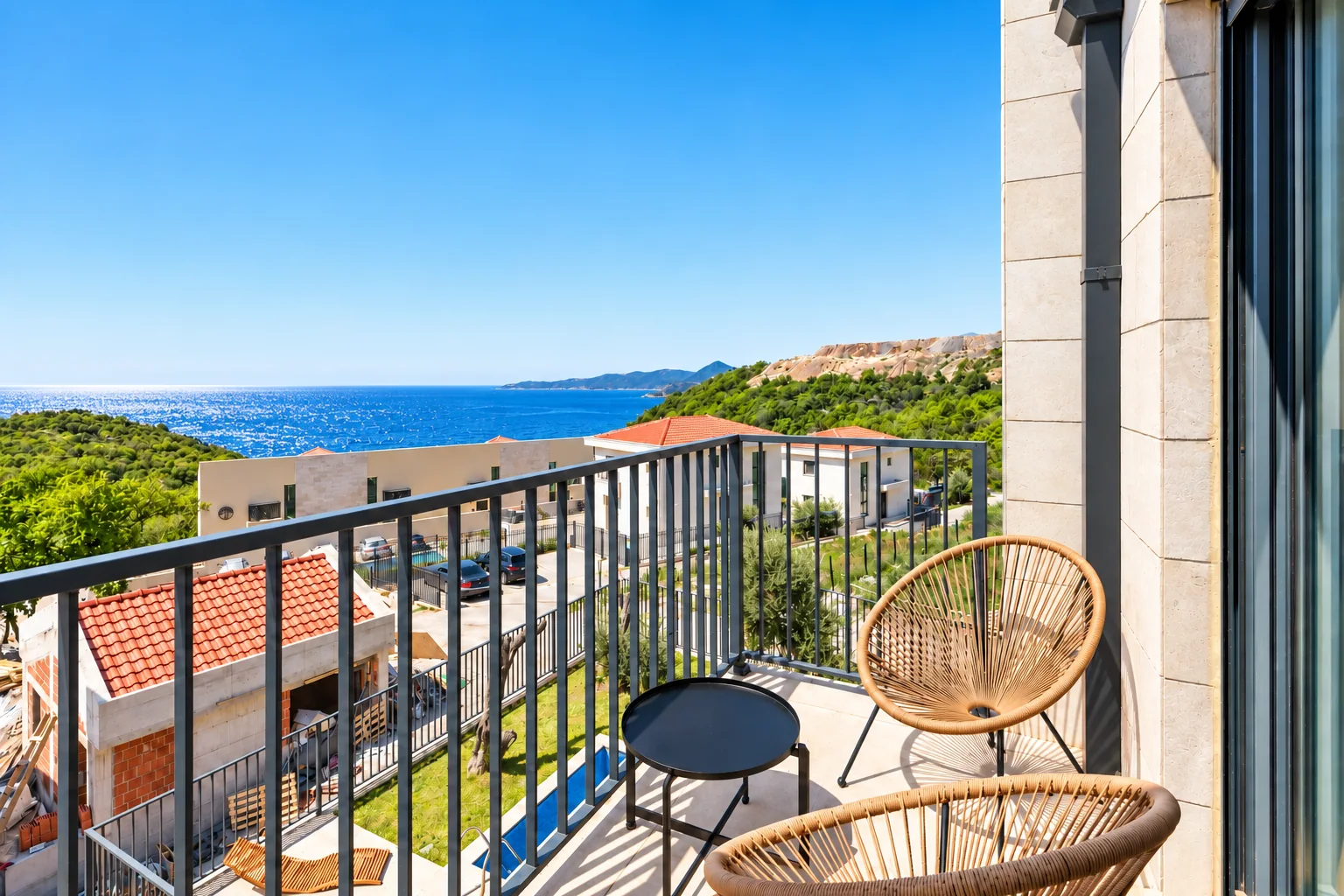 Balkon sa pogledom na Jadran – Villa Lumina